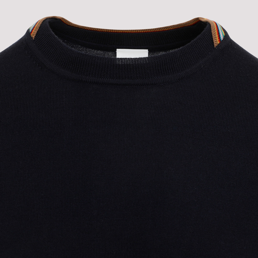 Very Dark Navy Wool Sweater-5