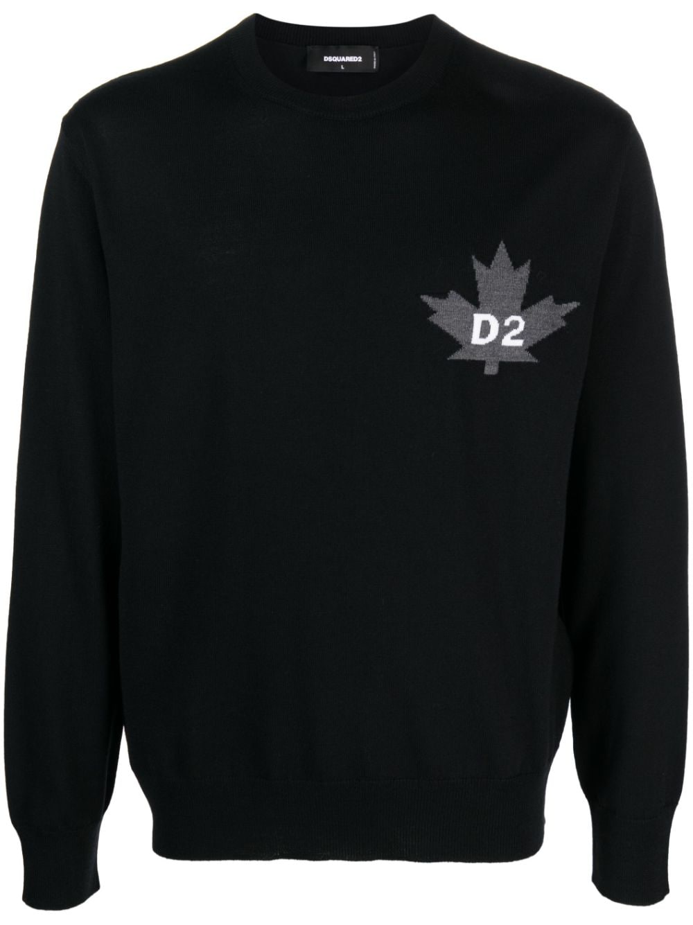 DSQUARED2 intarsia-knit logo sweatshirt-0