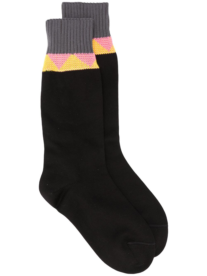 PRADA chevron stripe ankle socks-0