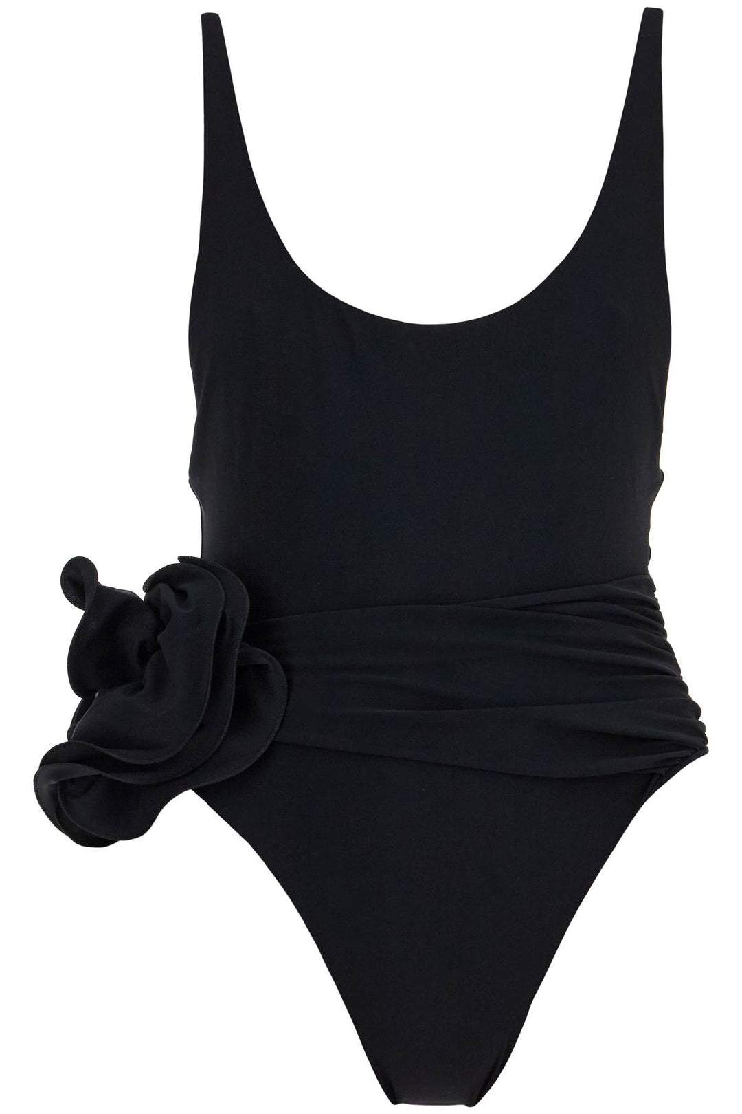 one-piece swimsuit with applied flower-0