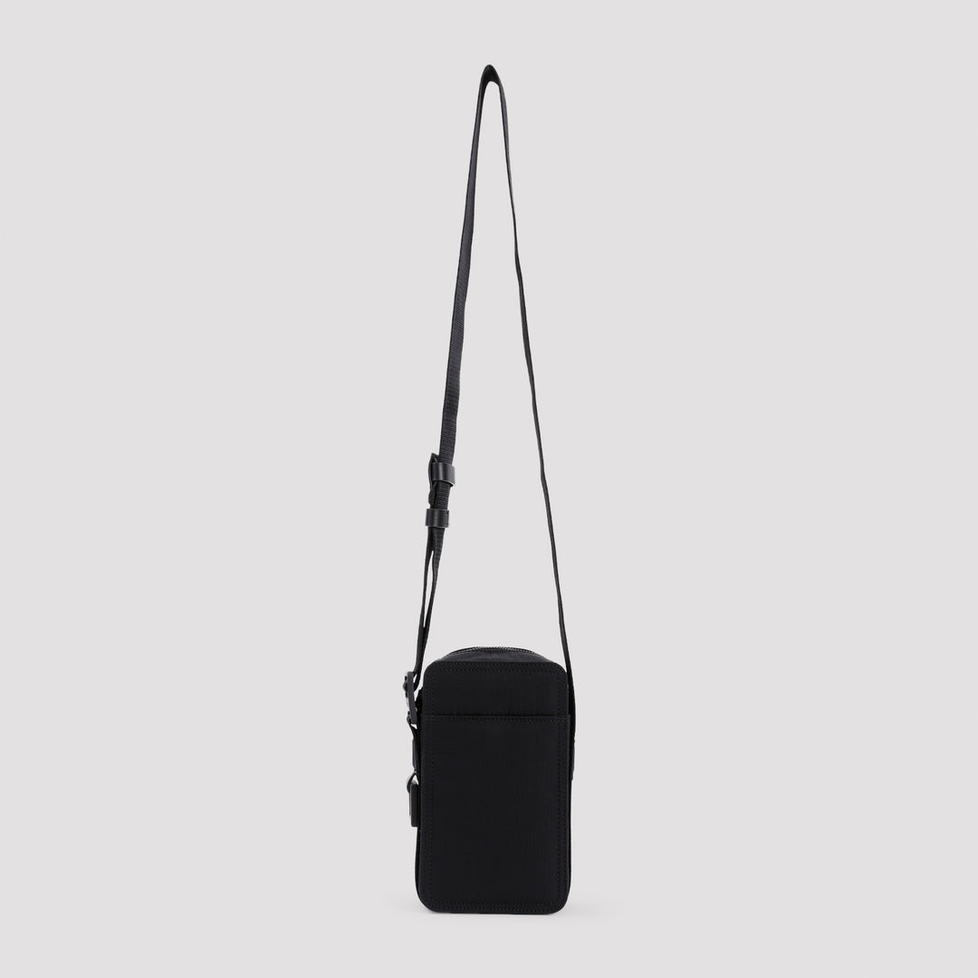 Black Cotton Le Cuerda Vertical Shoulder Bag-2