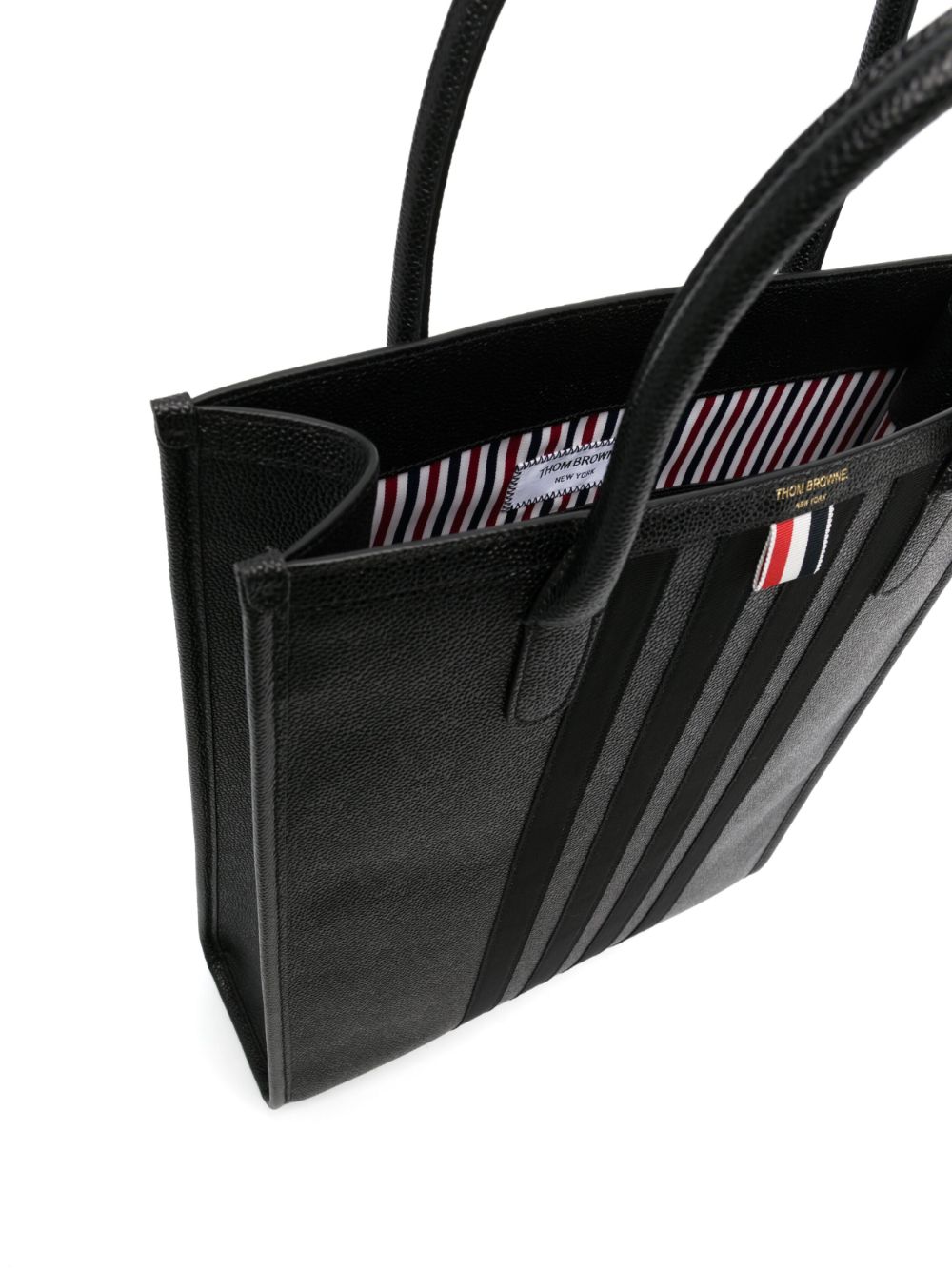 4-Bar leather tote bag-3