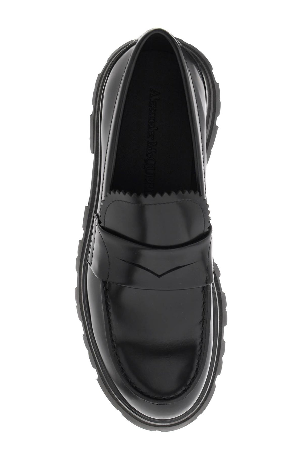 brushed leather wander loafers-1