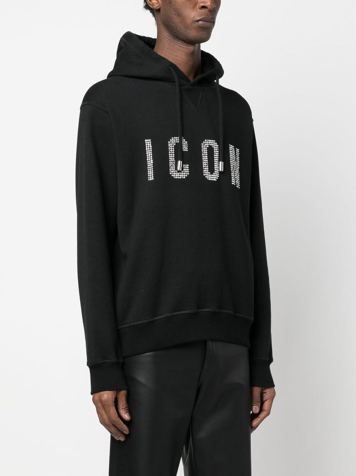 DSQUARED2 Icon studded hoodie-3