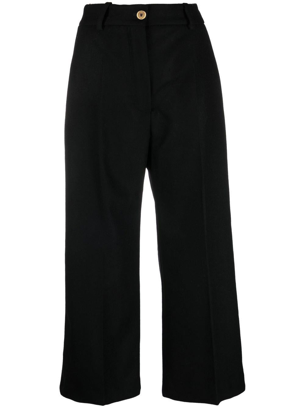 cropped flared trousers-0