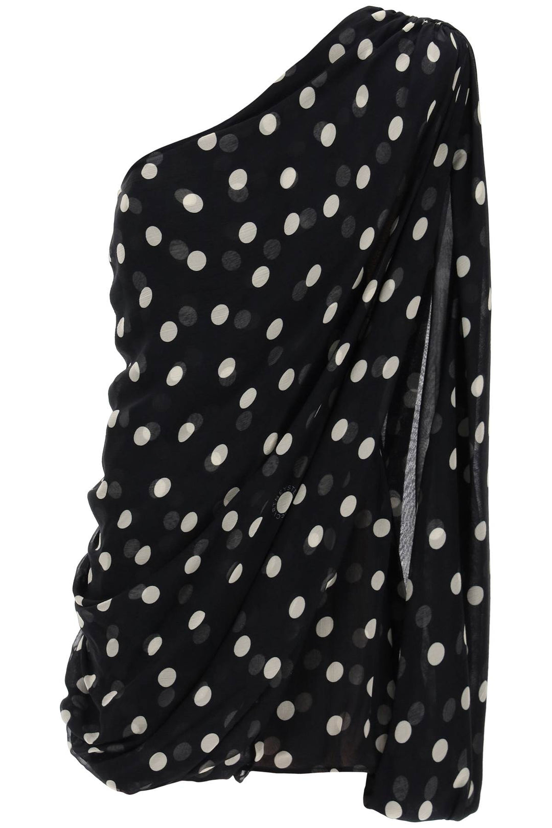 silk polka dot mini dress-0