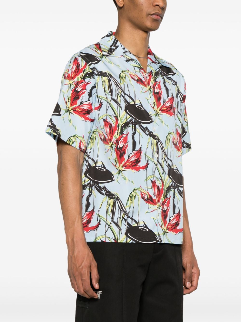 floral-print cotton shirt-2