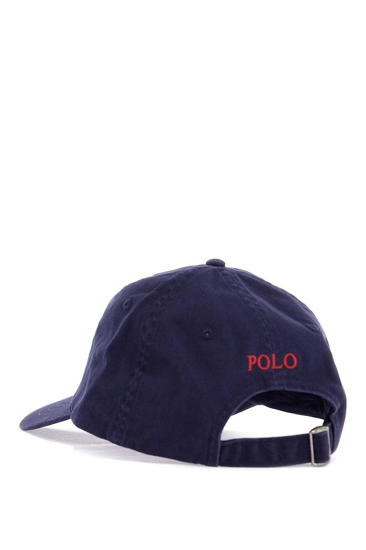 navy blue cotton sports cap with embroidered logo-1