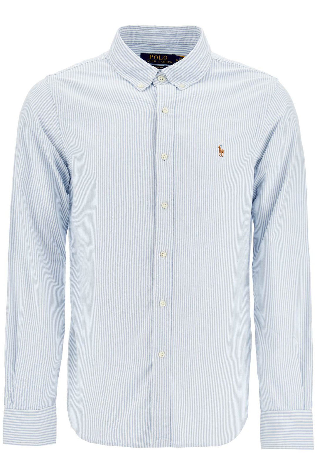 slim fit shirt in striped oxford cotton-0