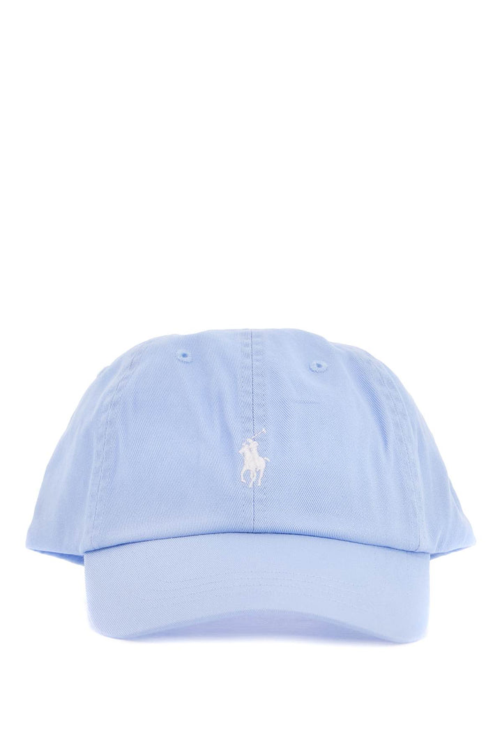 light blue cotton hat with horse logo-0