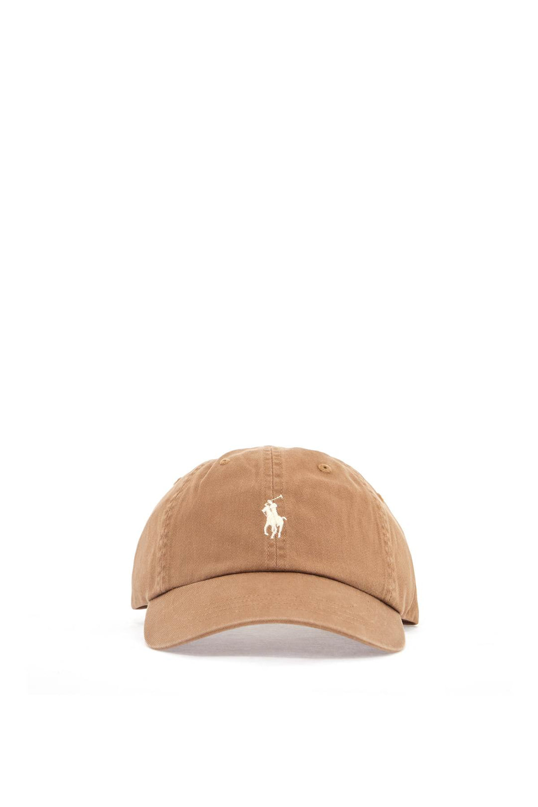 adjustable curved brim beige sports cap-0