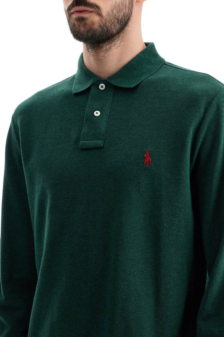 custom slim fit long sleeve polo shirt-3