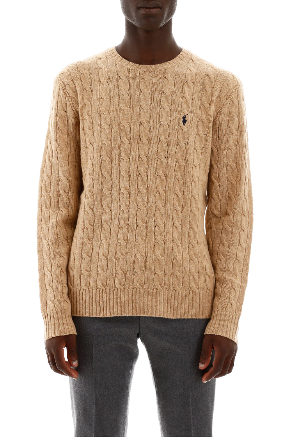 cable knit wool-cashmere sweater-1