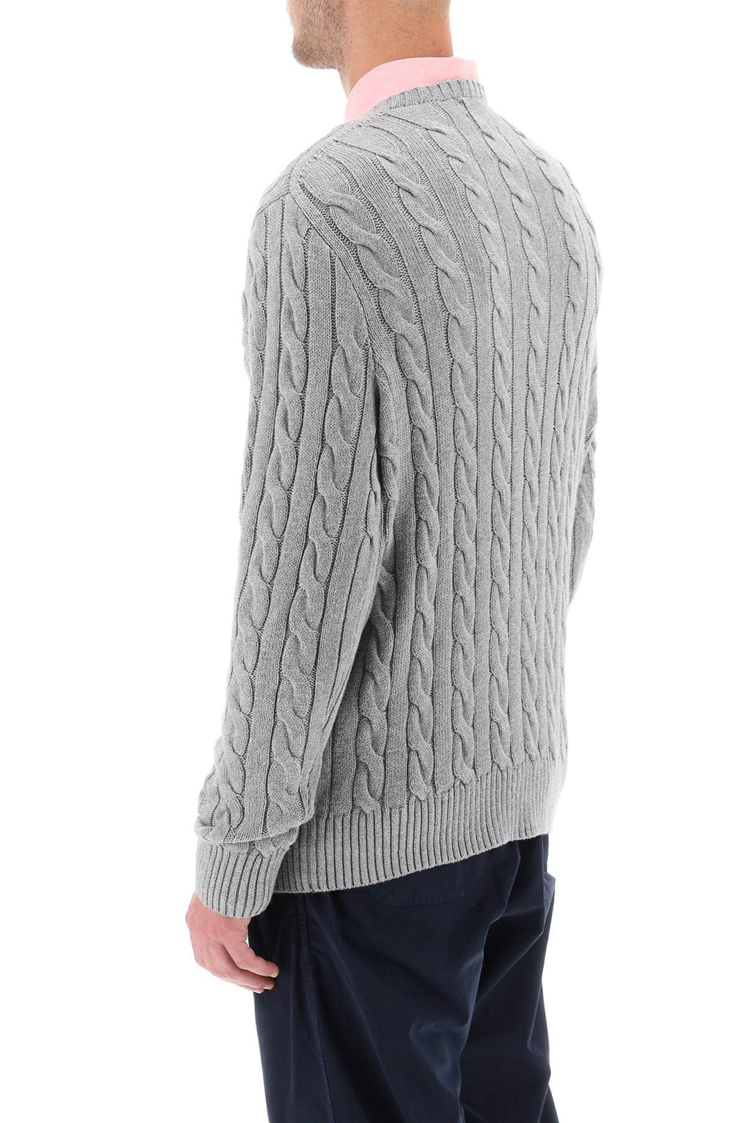 cable knit cotton sweater-2