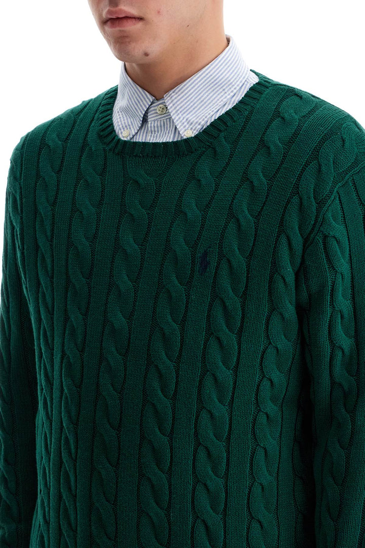 cotton cable knit pullover sweater-3