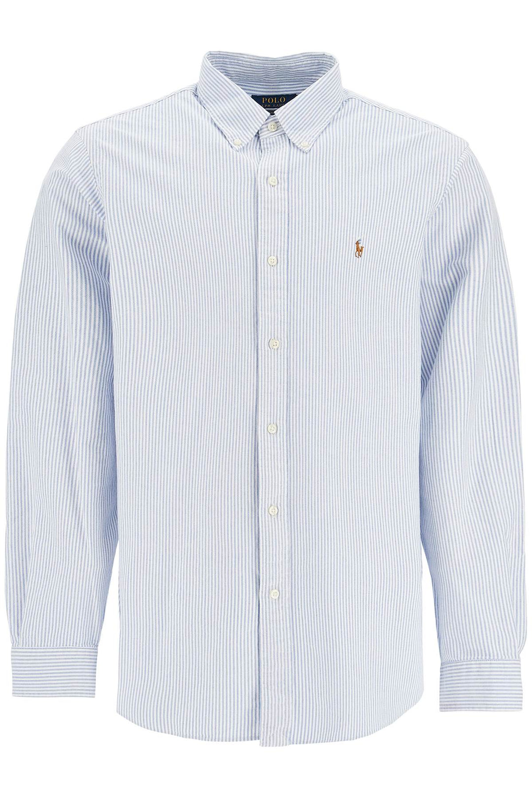 "striped oxford custom fit shirt"-0