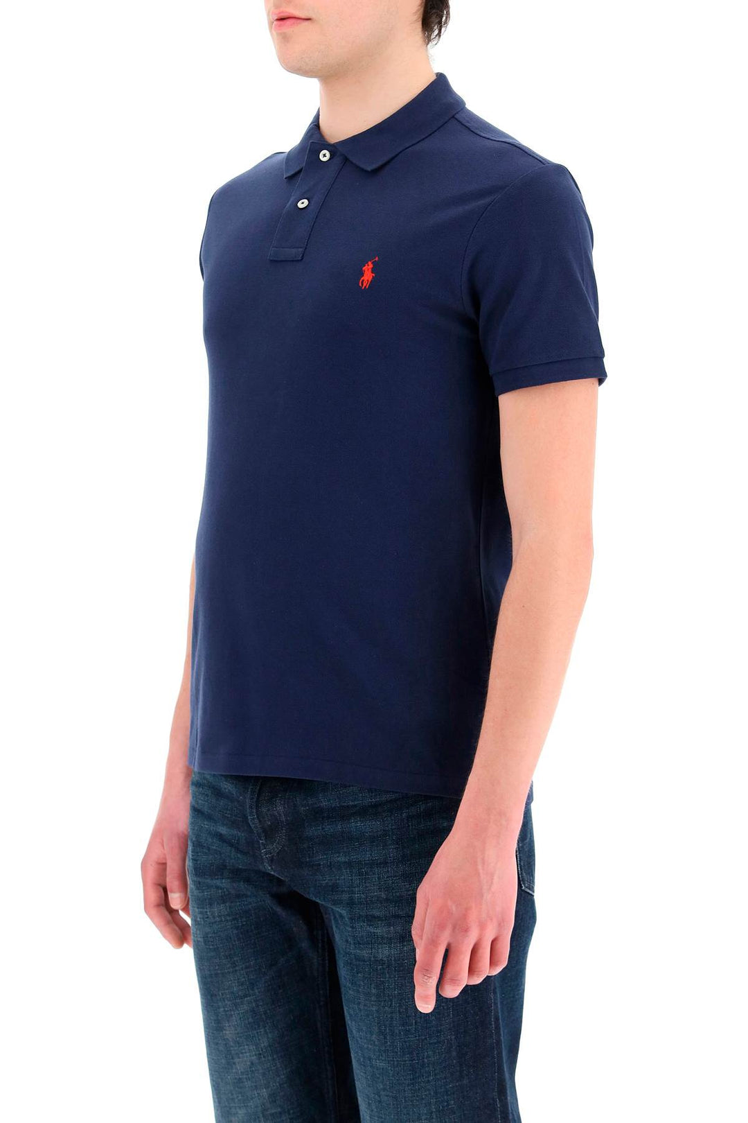 slim fit short sleeve polo shirt-3