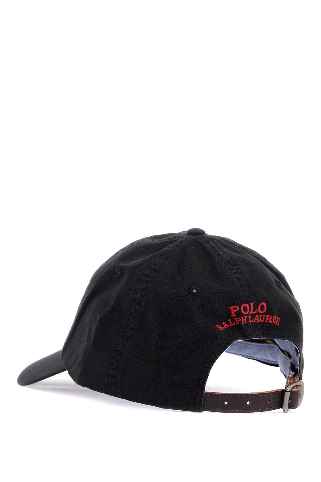 black cotton cap with logo embroidery-1