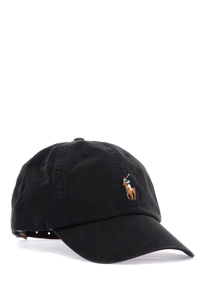 black cotton cap with logo embroidery-0