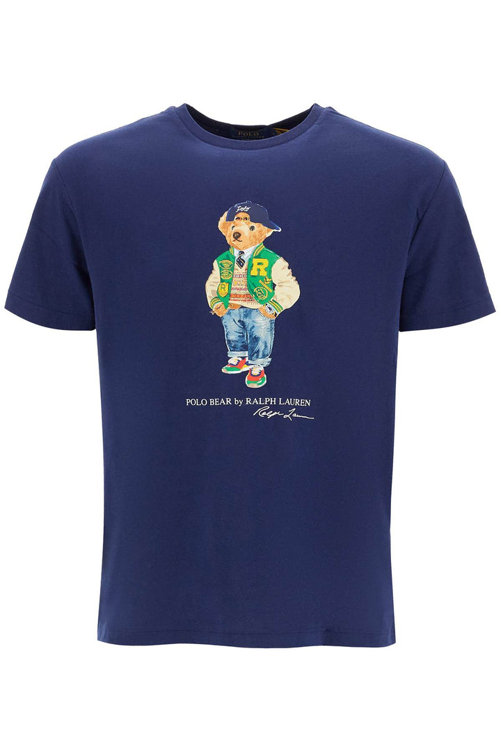 classic fit t-shirt with polo bear print-0