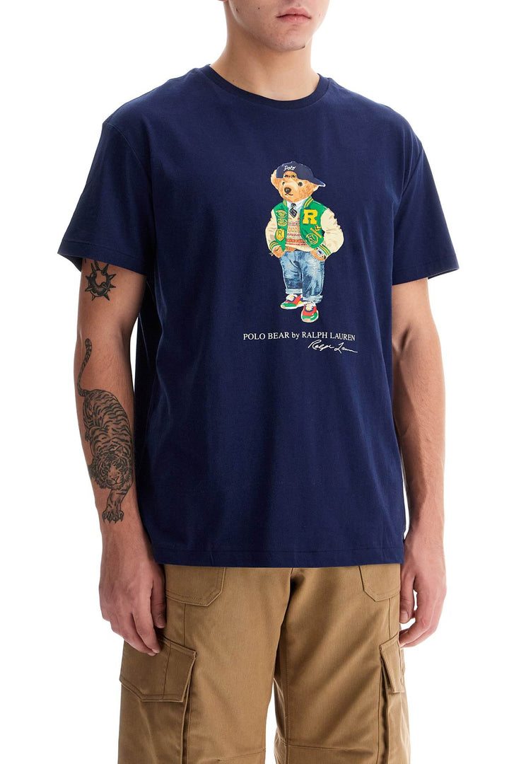 classic fit t-shirt with polo bear print-1