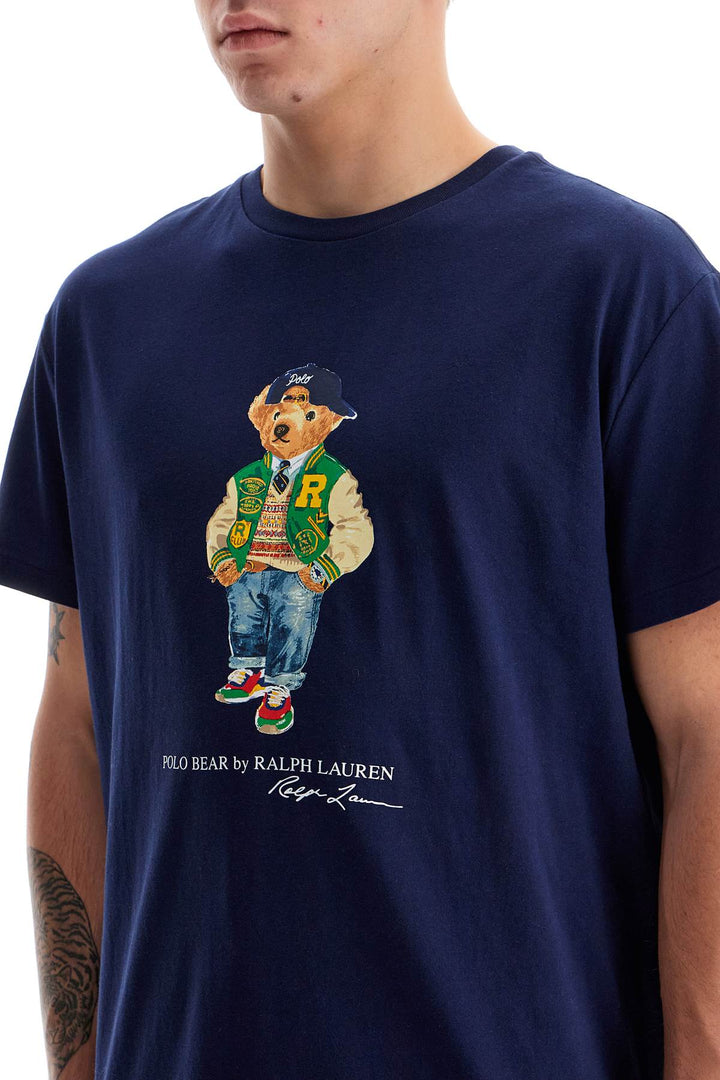 classic fit t-shirt with polo bear print-3