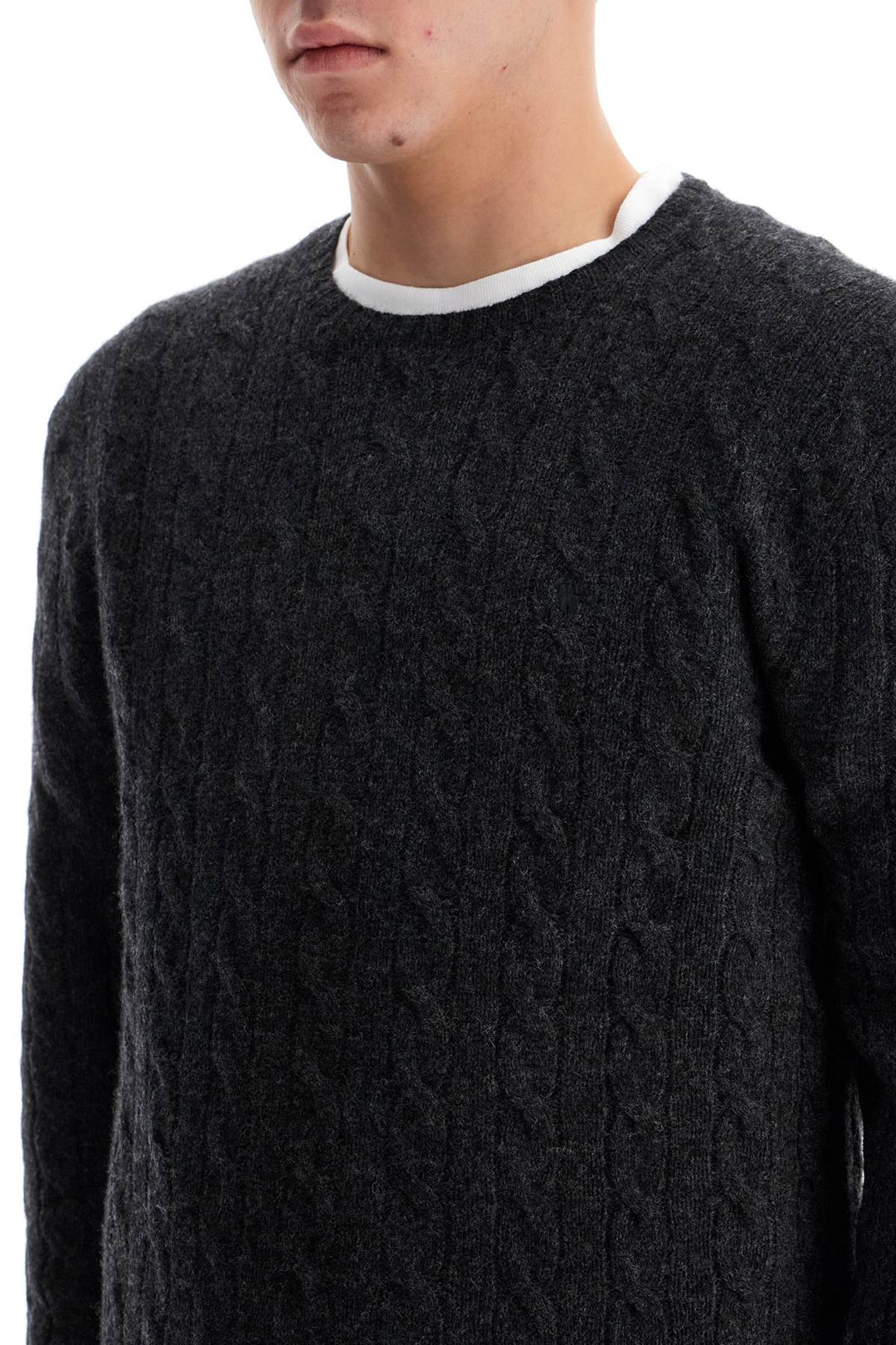 cable knit wool-cashmere sweater-3