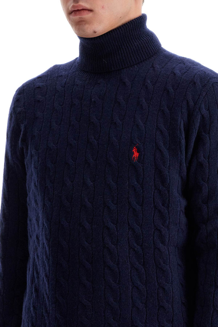 high-neck wool and cashmere cable-knit pullover sweater-3