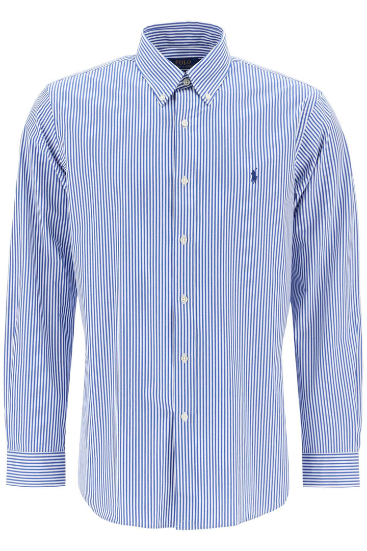 'striped stretch poplin shirt with-0