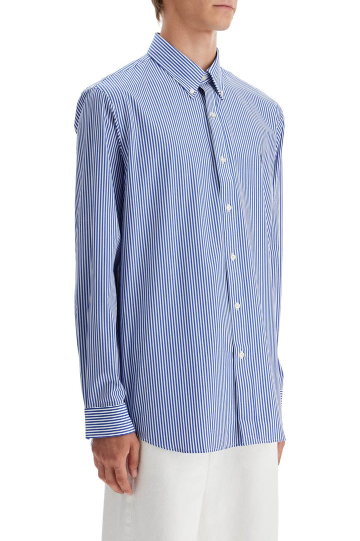 'striped stretch poplin shirt with-1