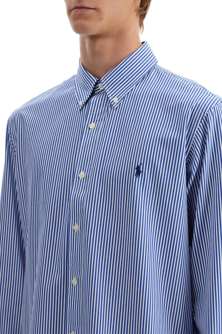 'striped stretch poplin shirt with-3