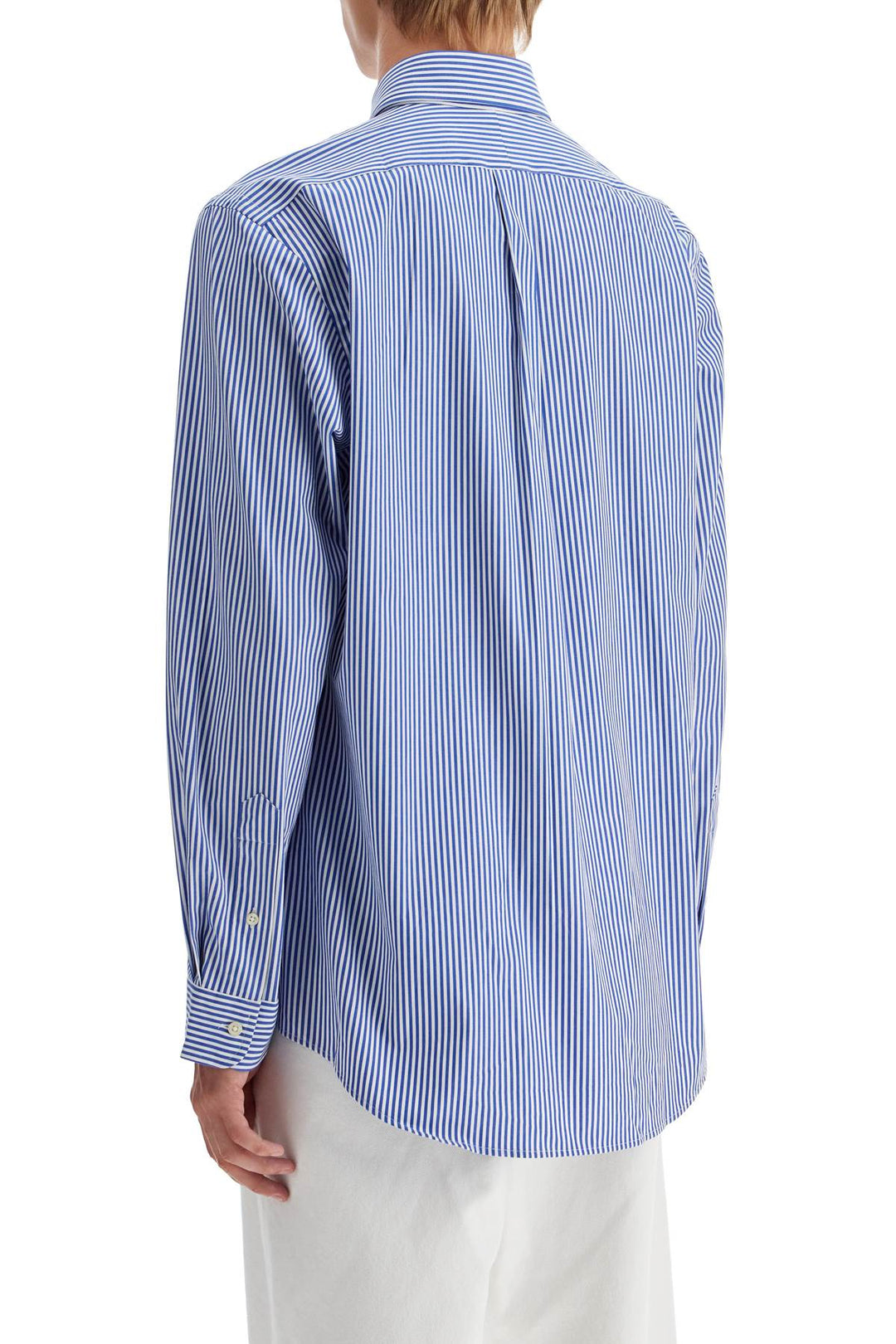 'striped stretch poplin shirt with-2