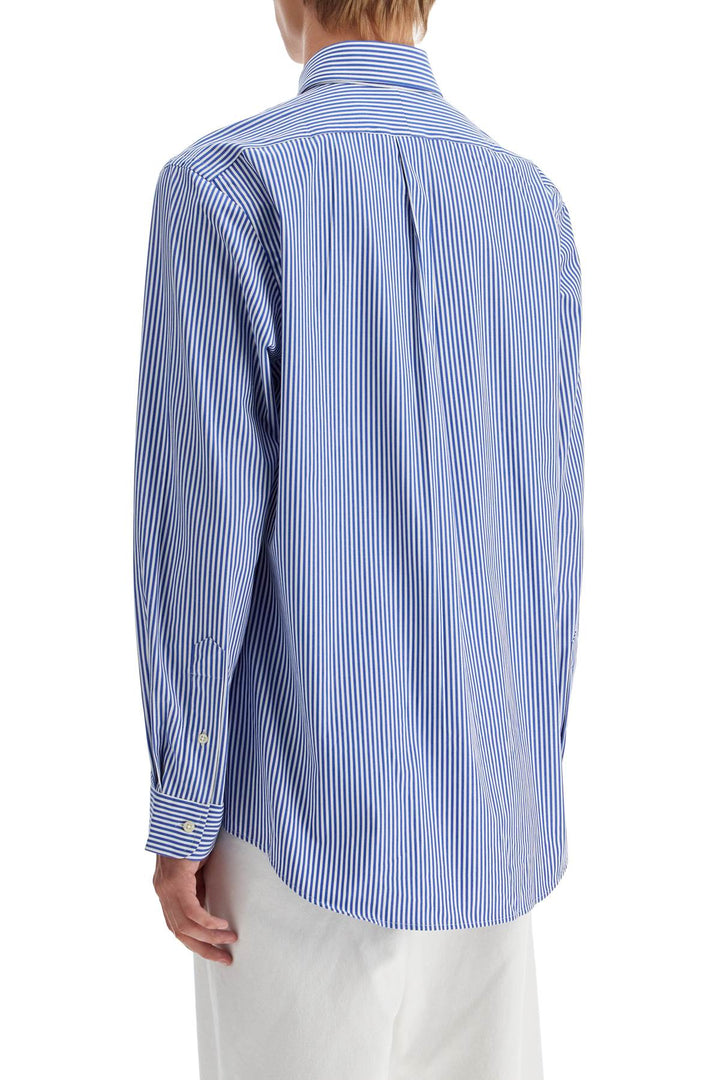 'striped stretch poplin shirt with-2