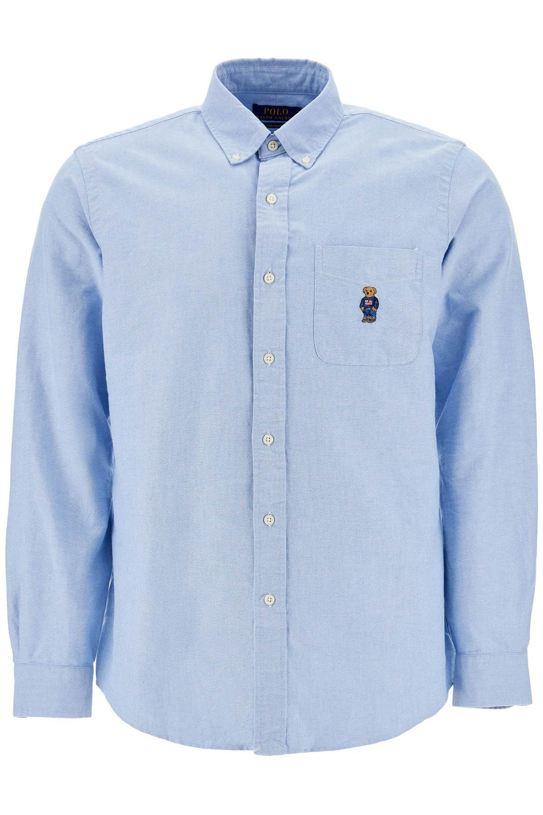 light blue cotton shirt with embroidered pocket-0