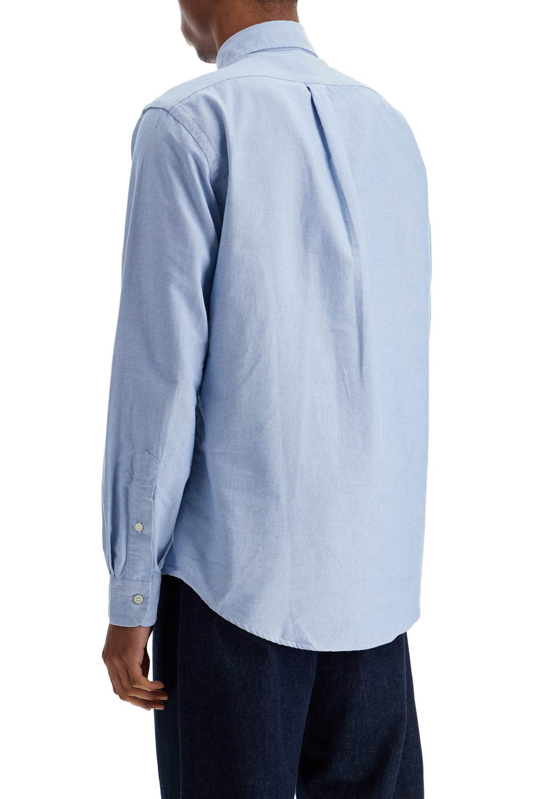 light blue cotton shirt with embroidered pocket-2