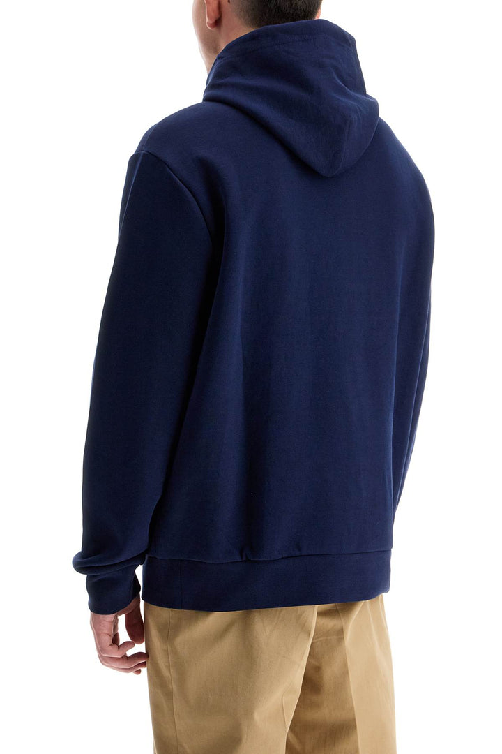 hooded sweatshirt with embroidered logo letter-2