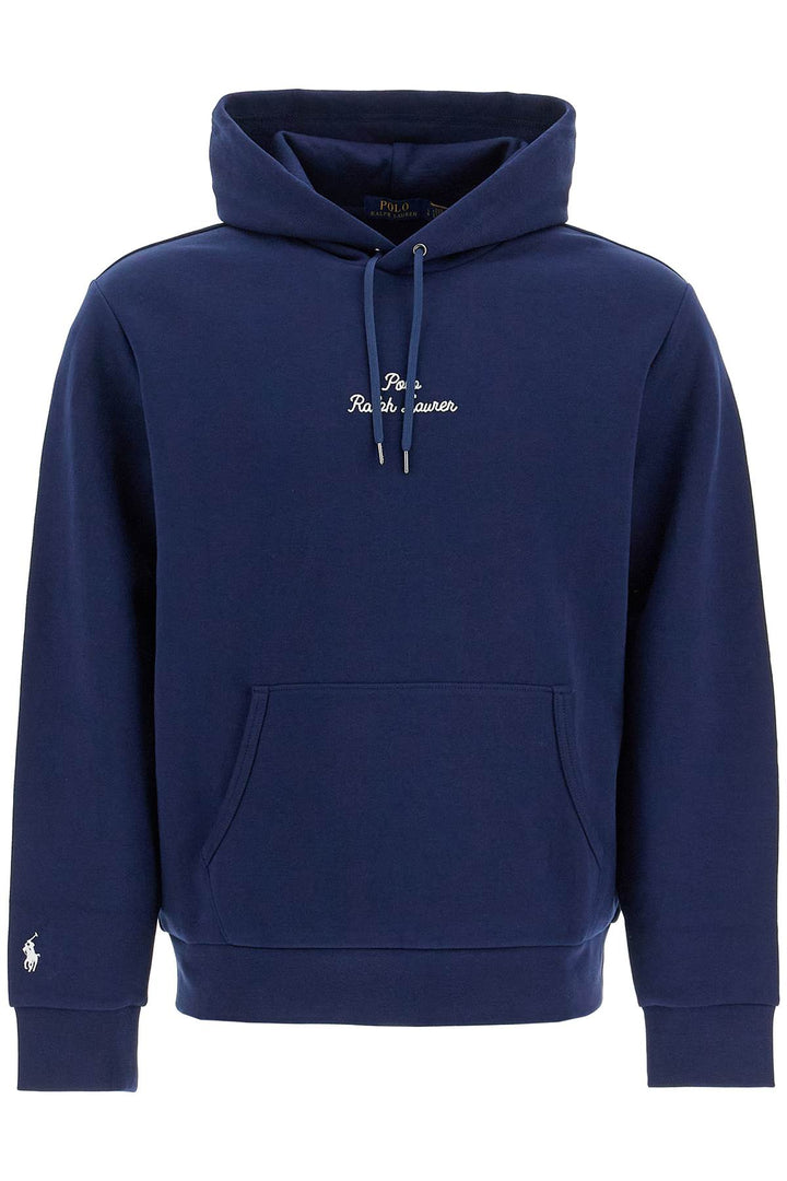 hooded sweatshirt with embroidered logo letter-0