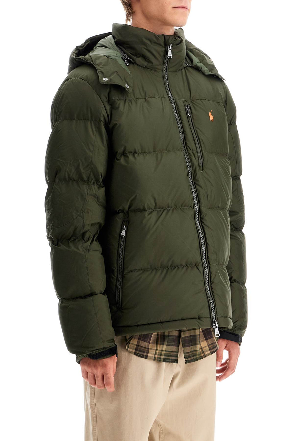 ripstop down jacket with hood-1