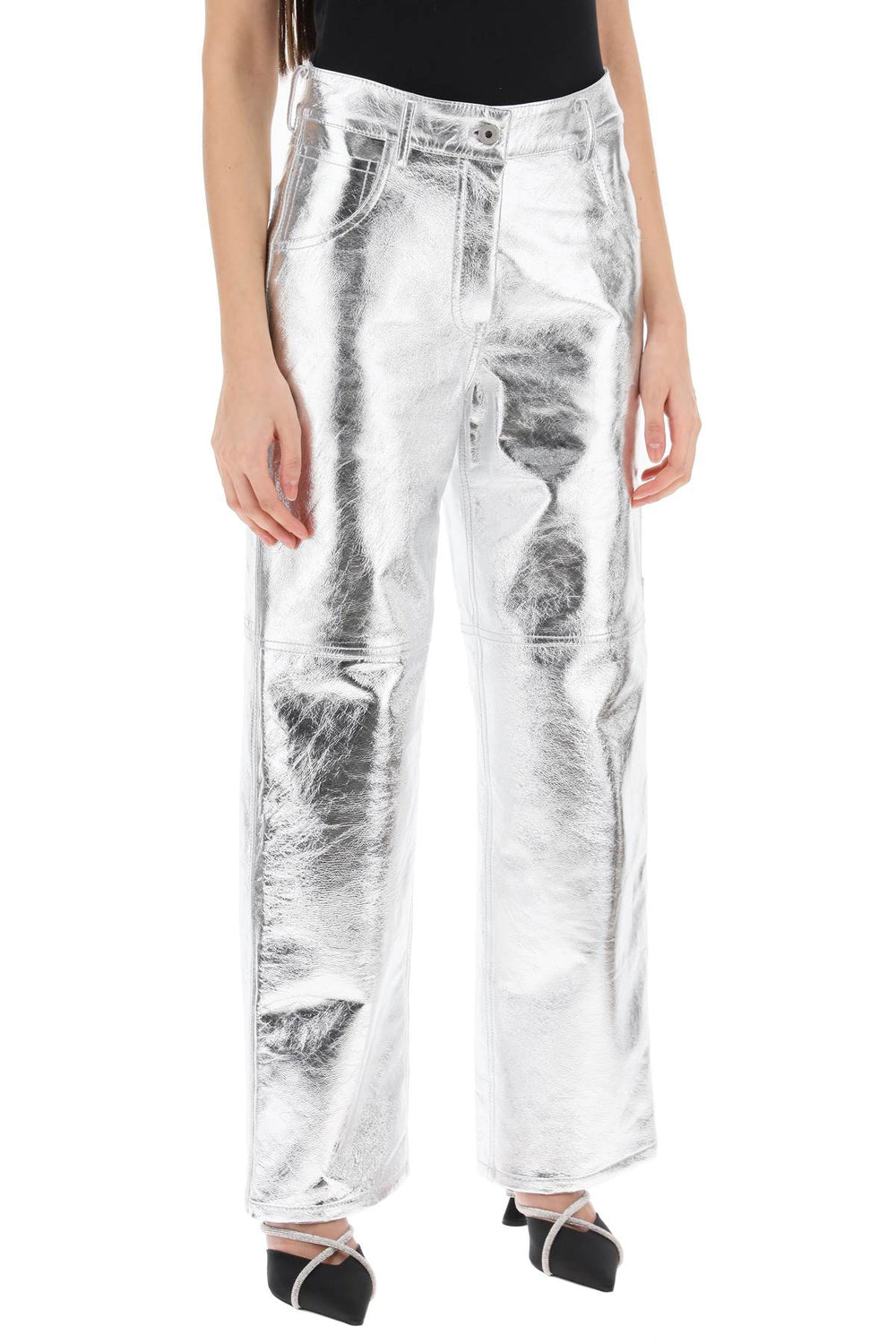 sterling pants in laminated leather-1