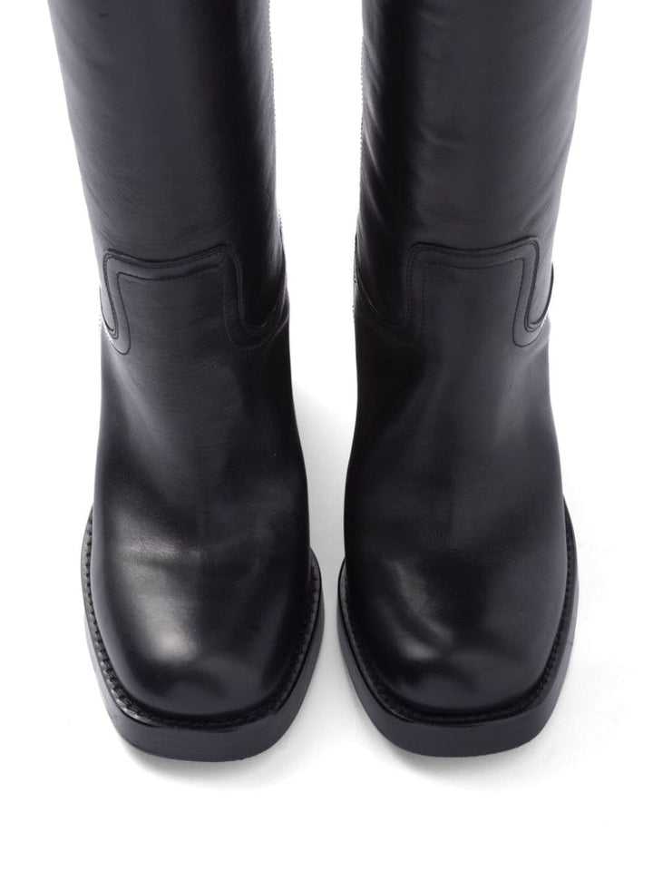 PRADA 90mm knee-high leather boots-4