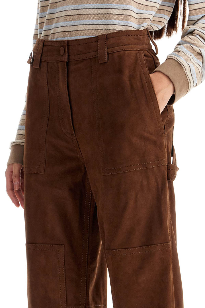 suede leather workwear pants-3