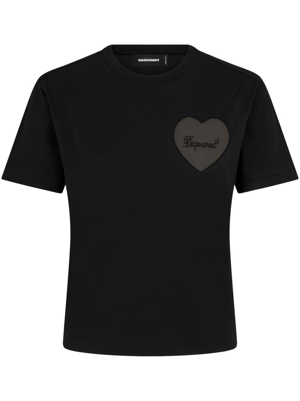 logo-appliqué cotton T-shirt-1