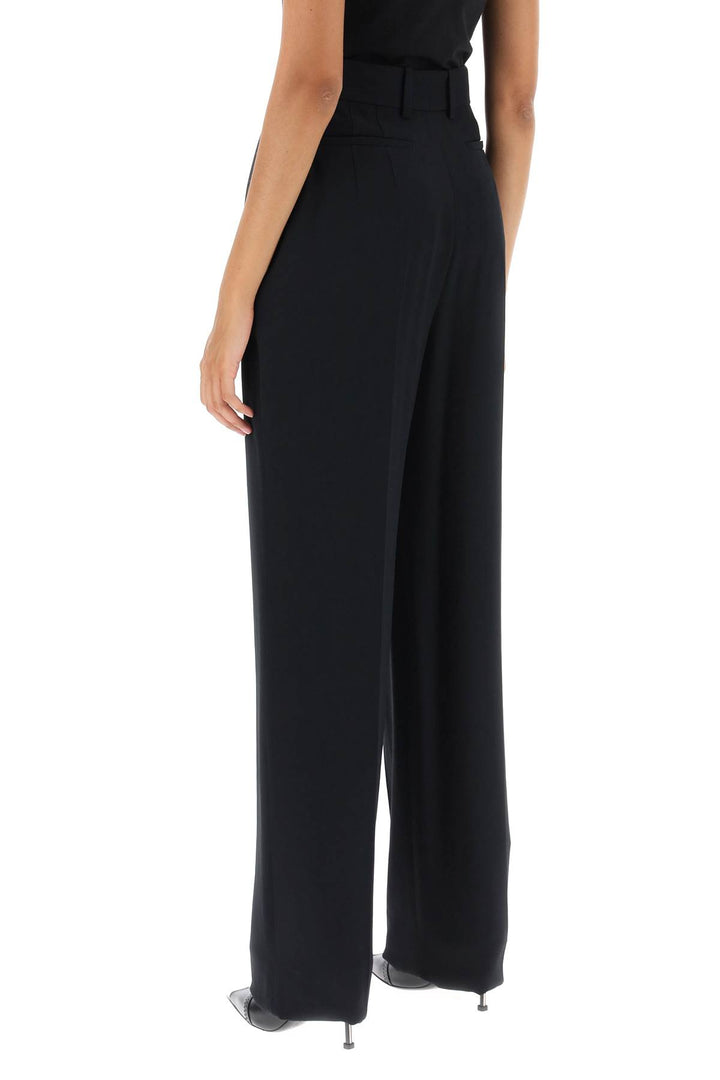 fluid crepe trousers-2