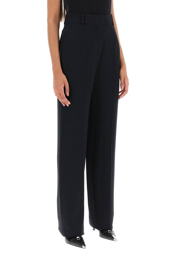 fluid crepe trousers-1