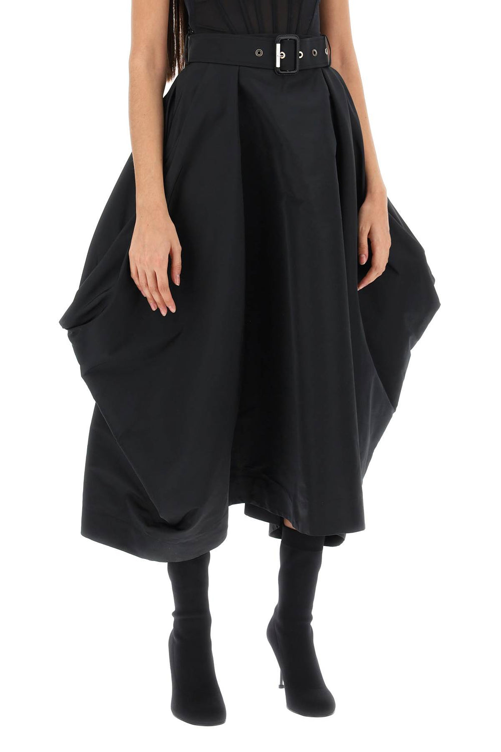 peg-top skirt in polyfaille-1