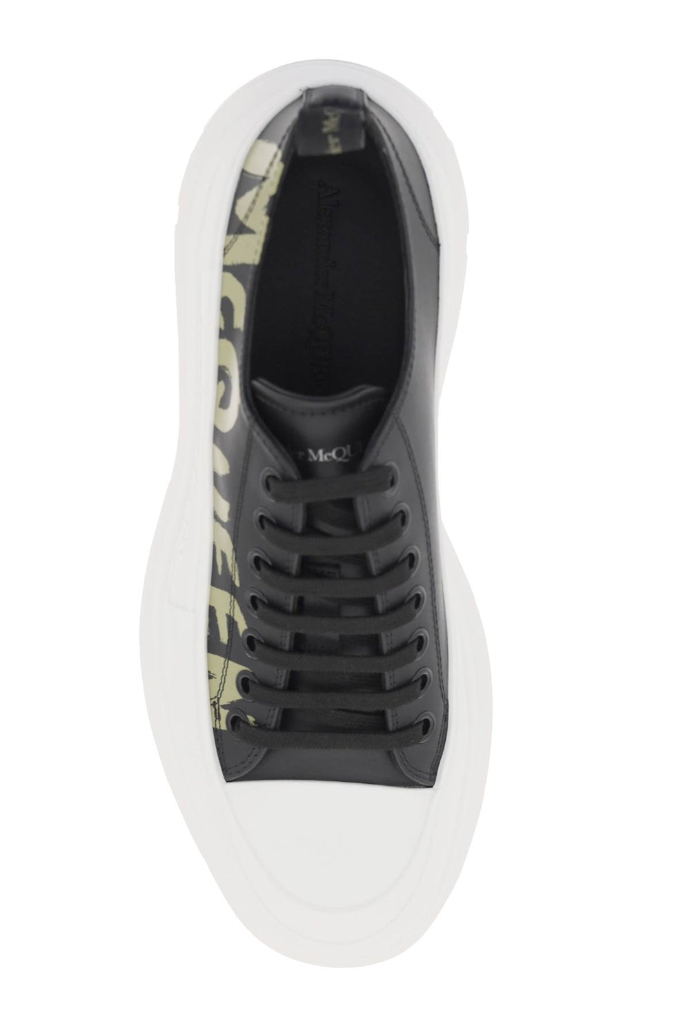 tread slick sneakers with graffiti logo-1