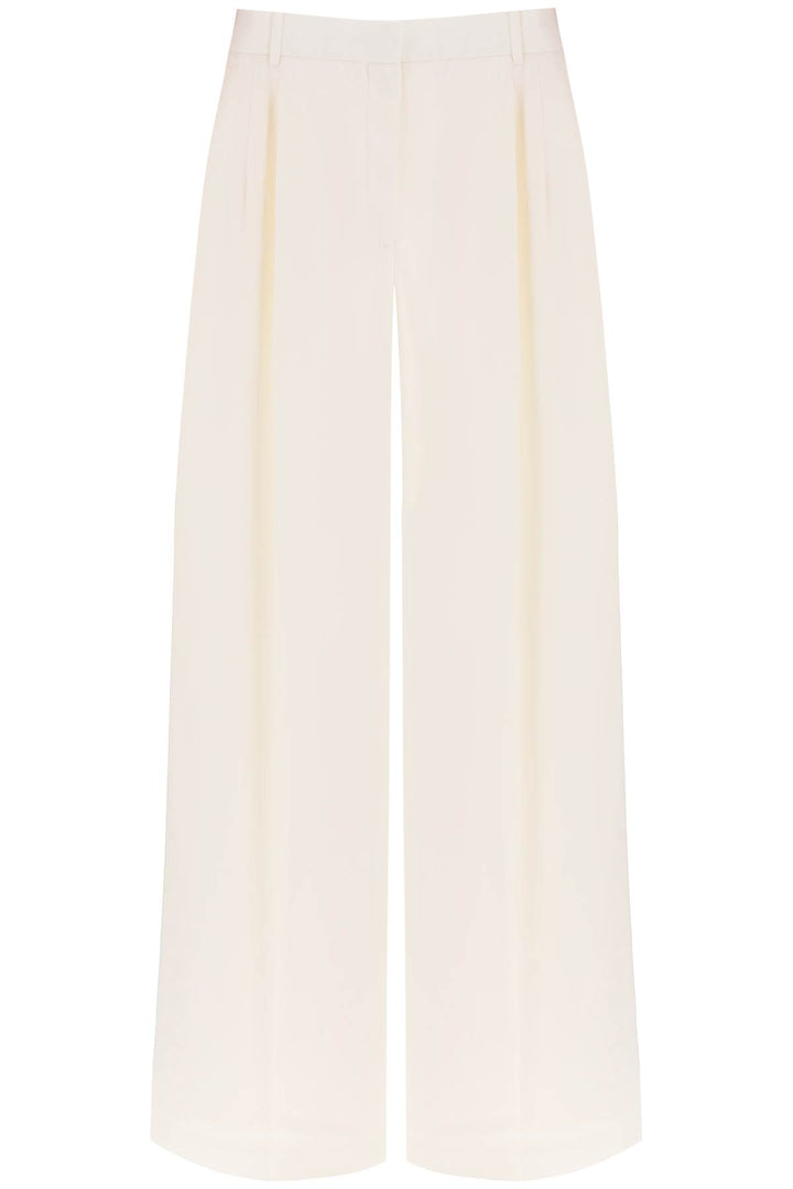 double pleated palazzo pants with-0