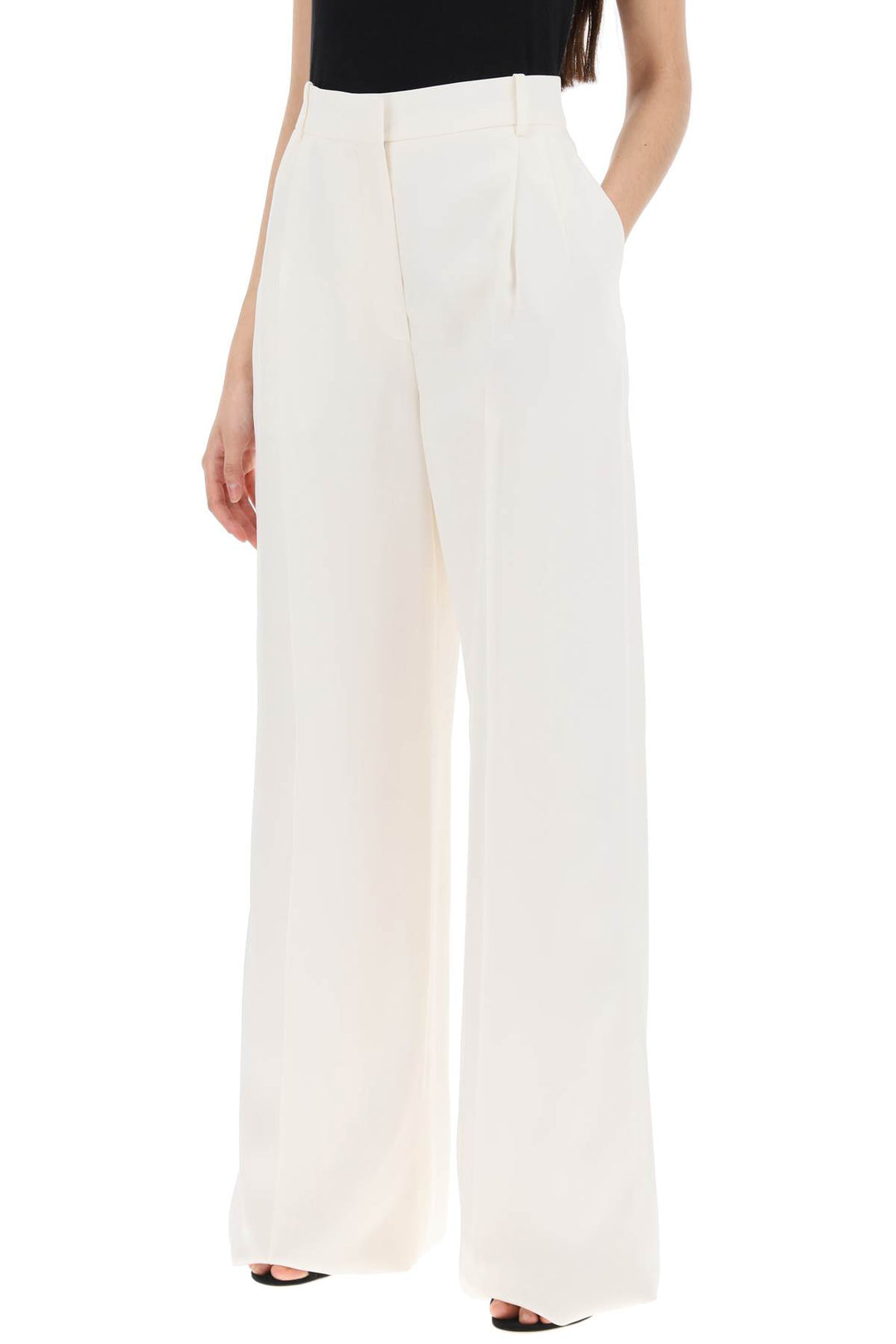 double pleated palazzo pants with-2