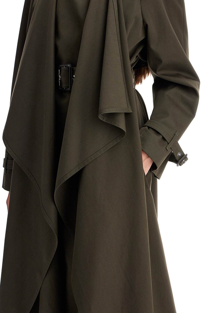 double-breasted trench coat with draped-3