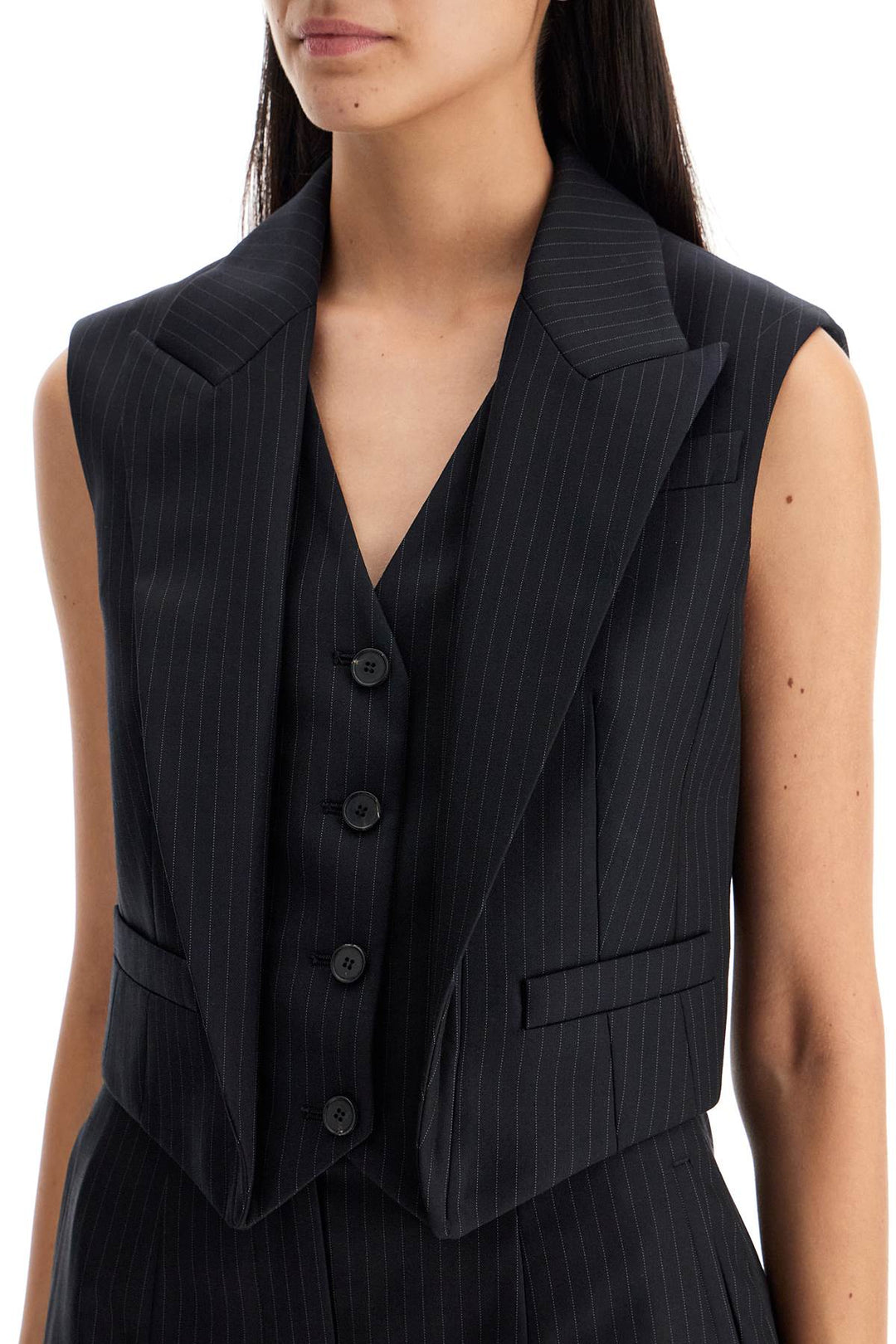 pinstriped vest with-3